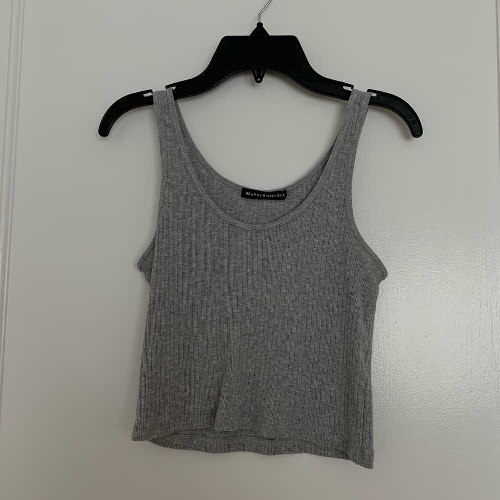 Ribbed grey tank